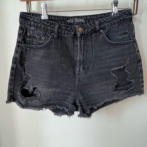 Black Jean Shorts
